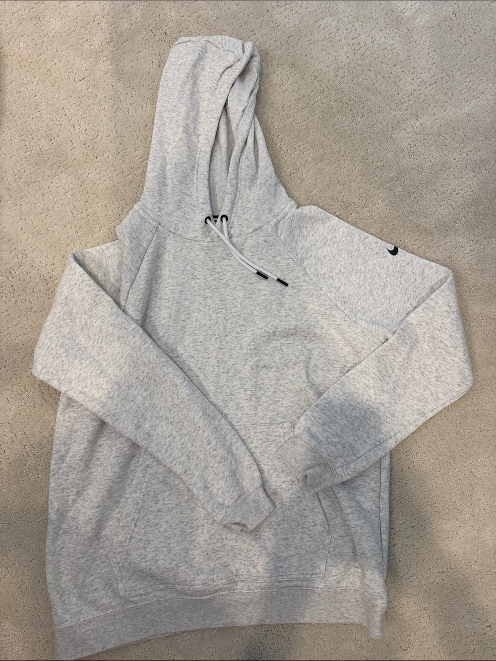 Nike Light Gray Hoodie Sweater - Women's large Pullover
